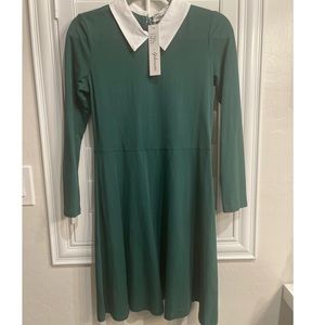 Collared Green Dress